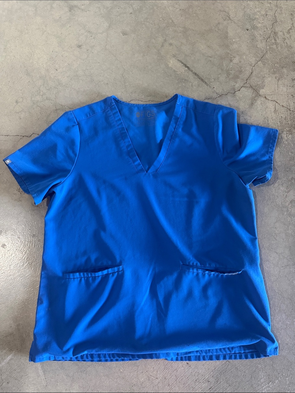 Figs casma Royal Blue scrub Top